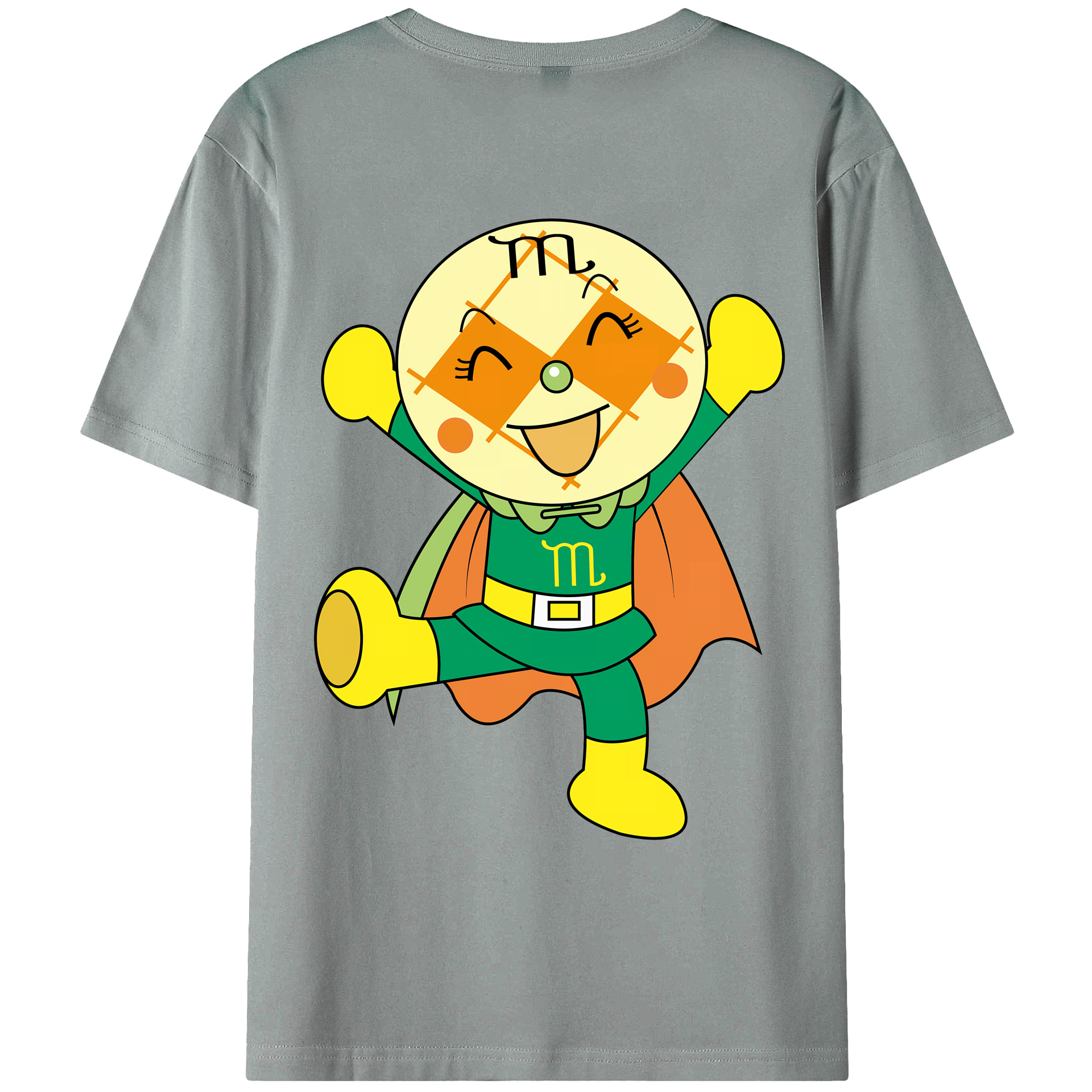 （画像用） アンパンマン Anpanman 綿100％ メンズ半袖Tシャツ（バックプリント） 通気性